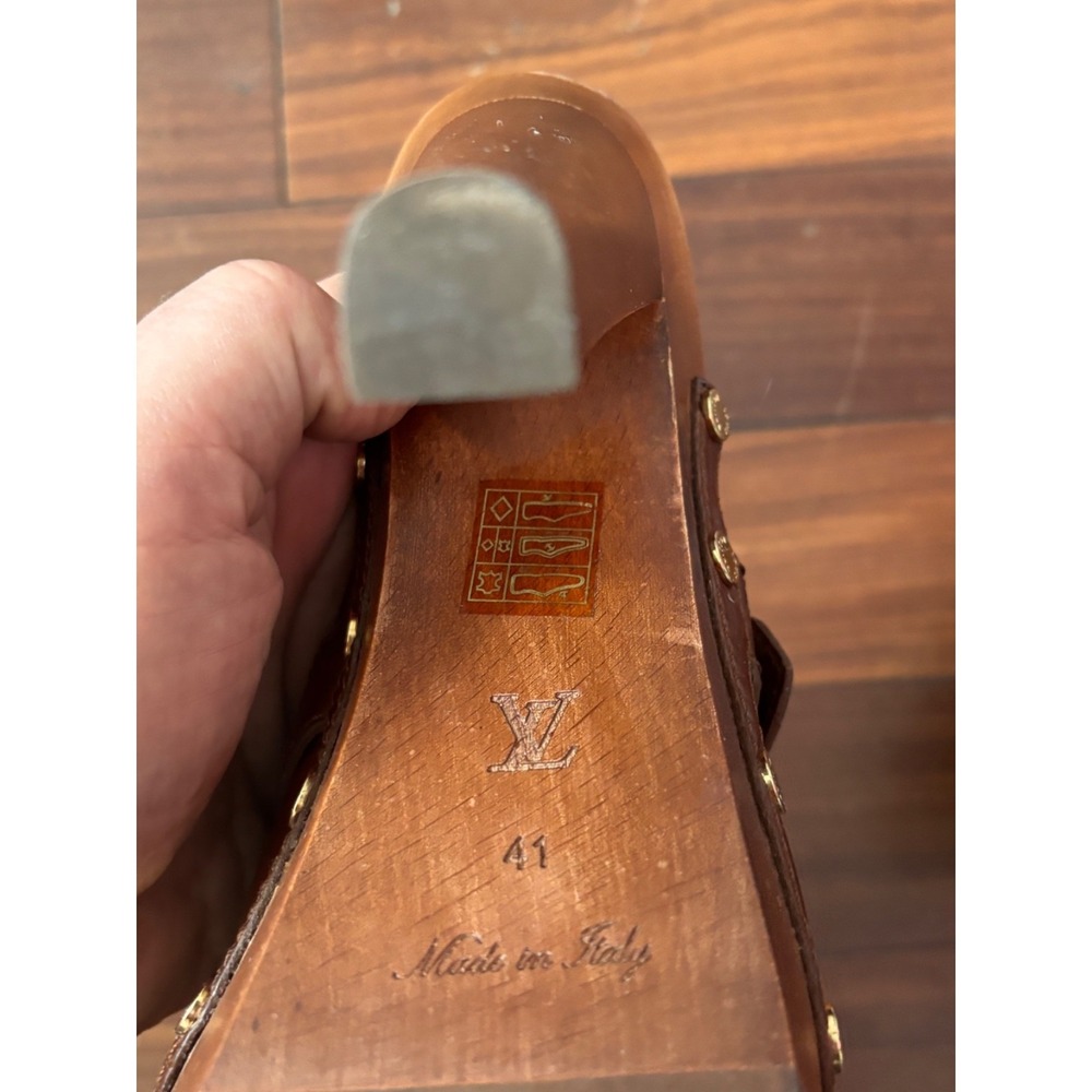 Louis Vuitton Leather Clogs size 41 - Picture 6 of 14